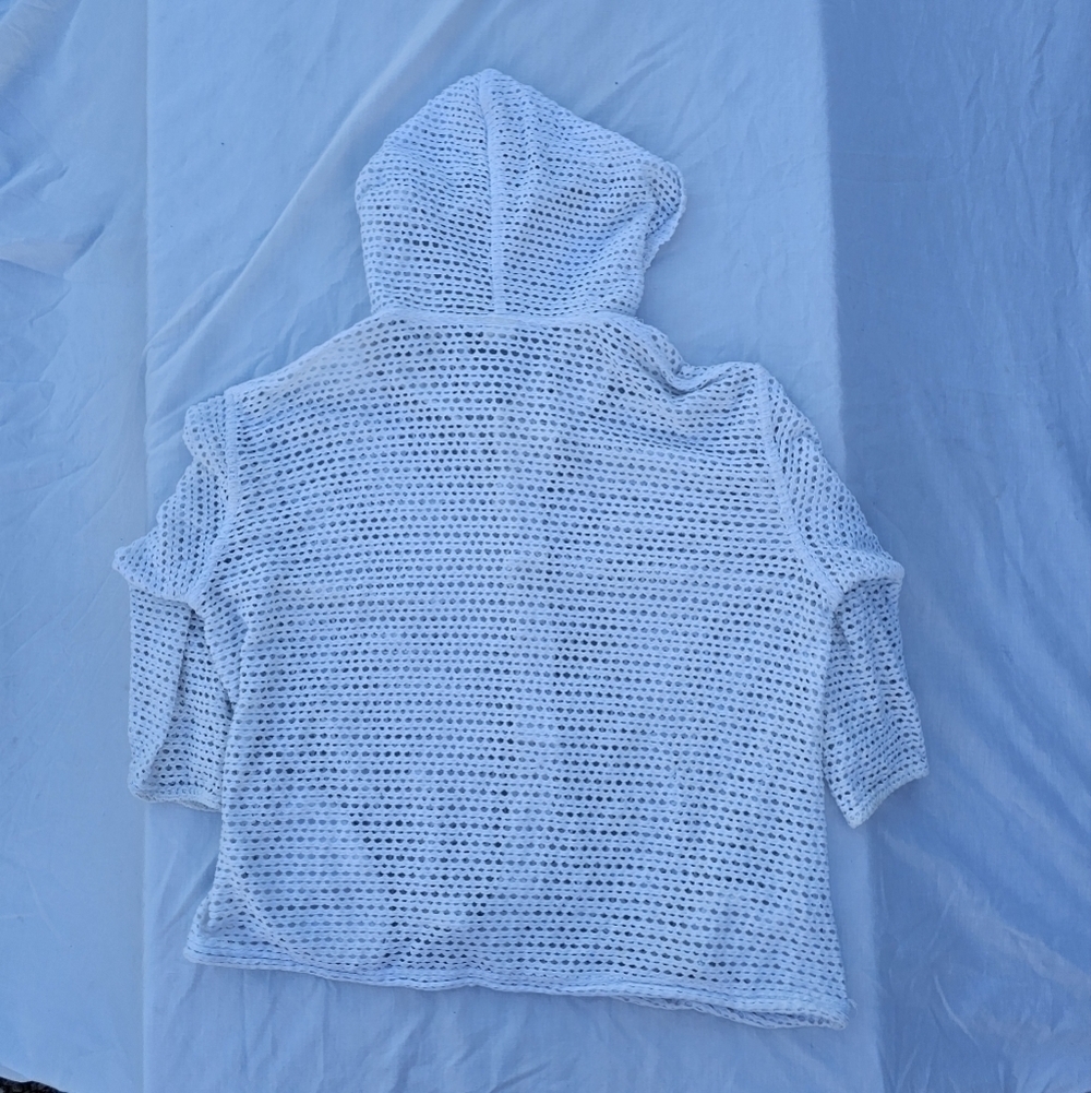 Baja blue crochet white jacket with hood size - Picture 9 of 10
